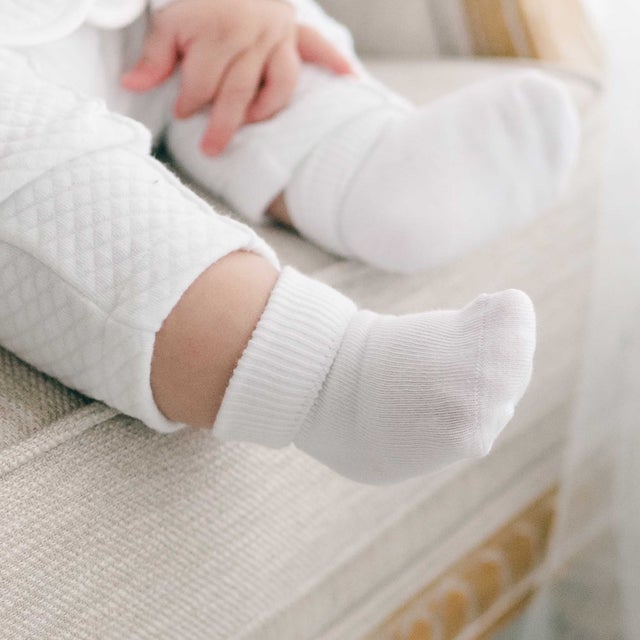 white baby socks